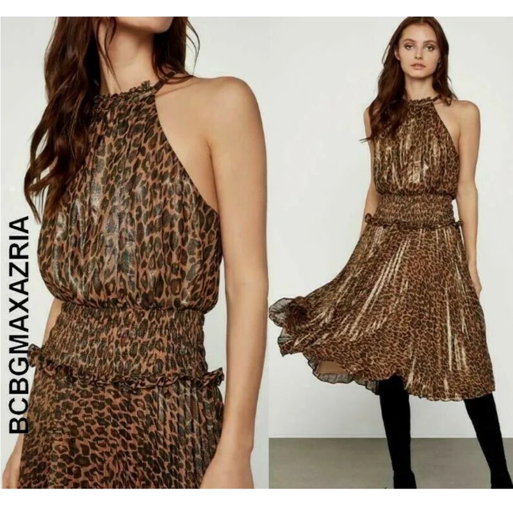 BCBG Maxazria Bronze Leopard Dress